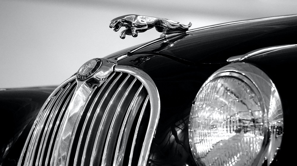 Front of a Jaguar Car